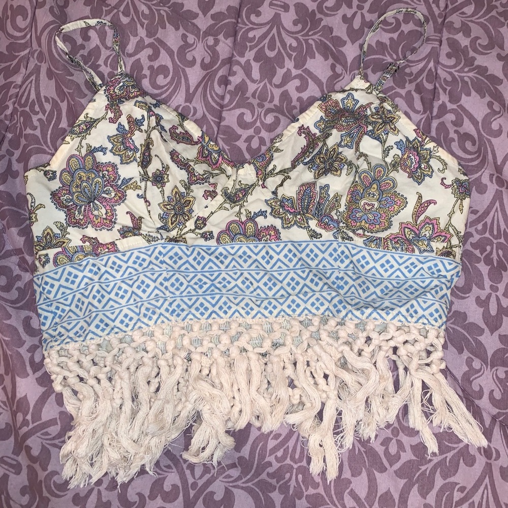 Free people paisley crop top